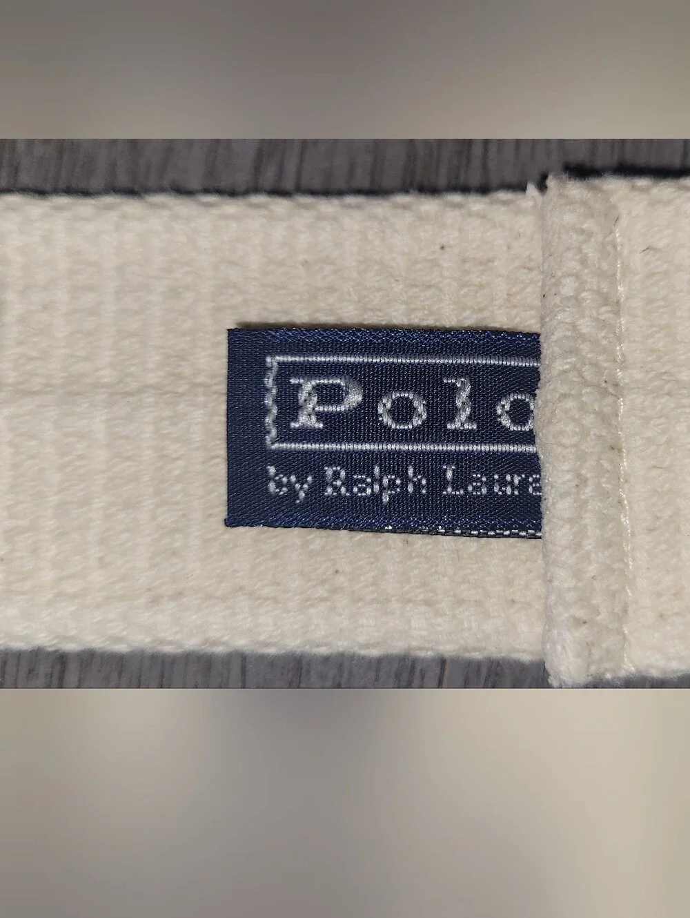 Polo by Ralph Lauren Cream Textured Belt